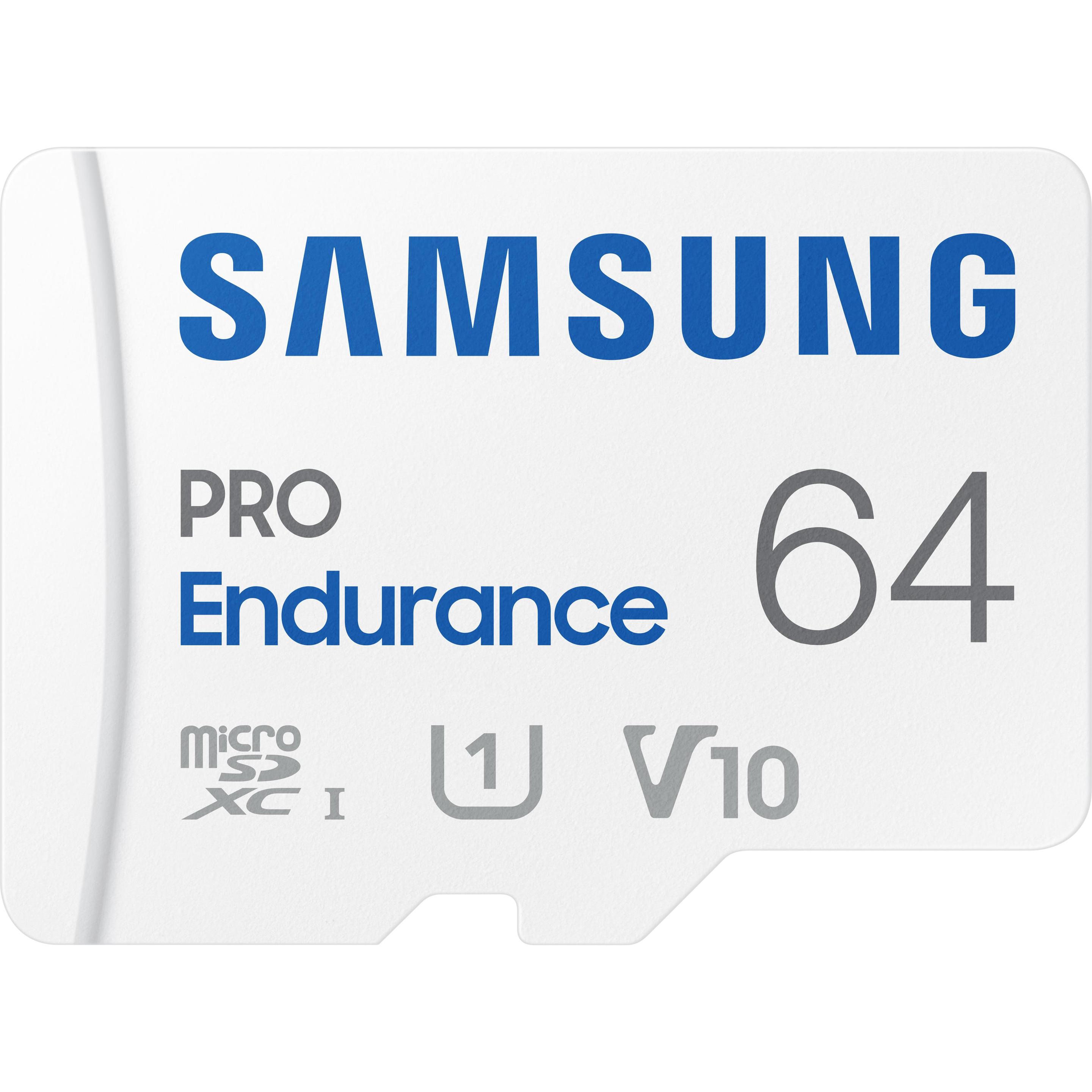 Samsung Pro Endurance (64 GB, microSDXC, U1, UHS-I), Speicherkarte, Weiss