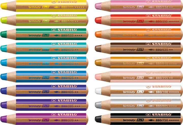 Image du produit STABILO woody 3 en 1 (Multicolore, 18 x)