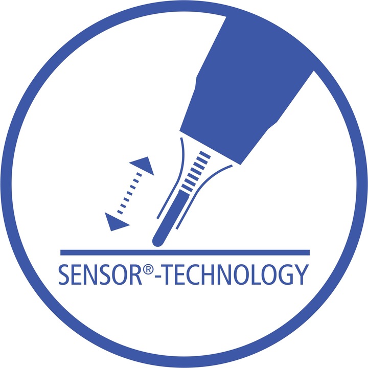 Produktbild STABILO SENSOR F Finliner mit gefederter Spitzer (Rosa, Lila, Blau, Grün, 4 x)
