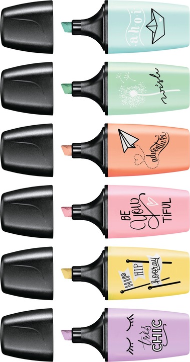 Produktbild STABILO BOSS MINI Pastellove Textmarker (Mehrfarbig, 5 mm, 6 x)
