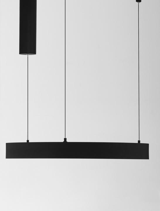 Productafbeelding Nova Luce STING LED hanglamp zwart 40W warm wit 200x60cm dimbaar 9558601 (2153 lm)