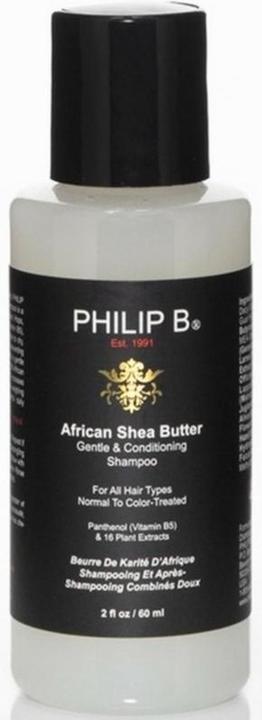 Image du produit Philip B. Shampooing doux et revitalisant au beurre de karité africain 60ml (60 ml, Shampoing liquide)