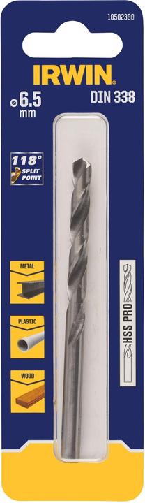 Actual product image Irwin Metal drill (6.5 millimetres)