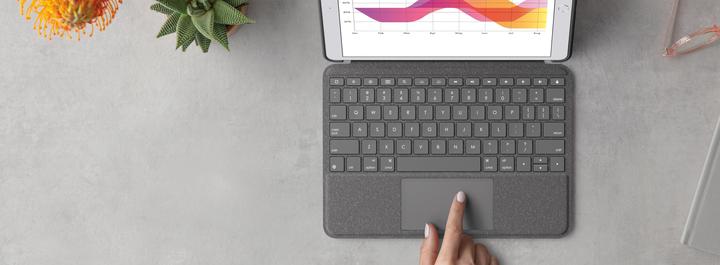 Produktbild Logitech Combo Touch (Eng. Int., iPad 2021 (9. Gen), iPad 2019 (7. Gen), iPad 2020 (8. Gen))