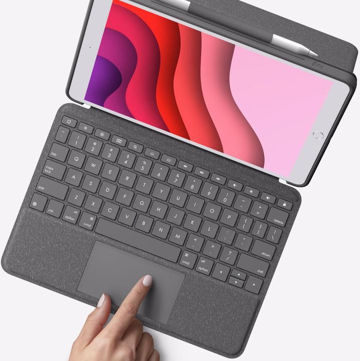 Produktbild Logitech Combo Touch (Eng. Int., iPad 2021 (9. Gen), iPad 2019 (7. Gen), iPad 2020 (8. Gen))