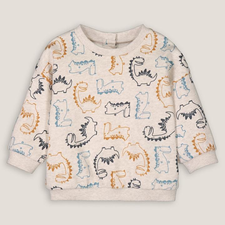 Produktbild La Redoute Collections Sweatshirt mit Rundhals und Dino-Print (86)