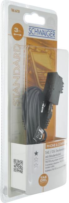 Produktbild Schwaiger TAE/DSL Steckeradapter mit Modemkabel