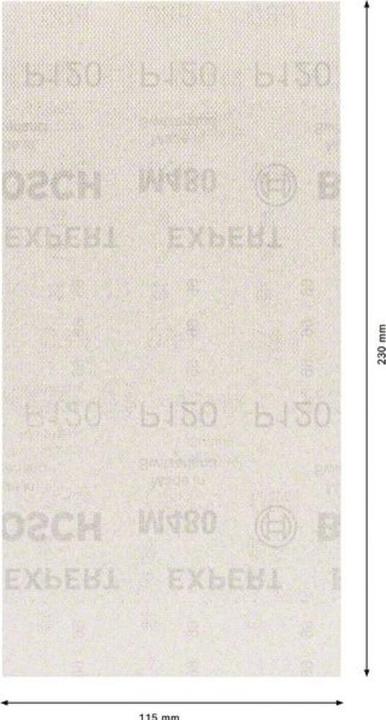 Image du produit Bosch Professional Zubehör Filet de ponçage Expert M480 pour ponceuses vibrantes, 115x 230 mm, G 120, 50 pcs. (120)