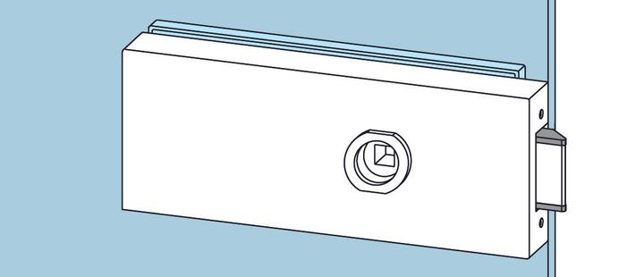 Actual product image Dormakaba Glass door lock Studio Classic (Profile double cylinder)