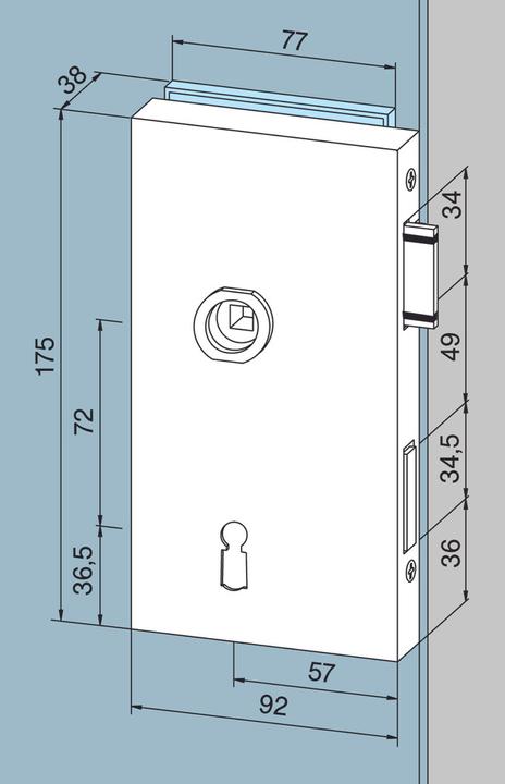 Image du produit Dormakaba Ser. Junior Office Classic BB d Alu F157