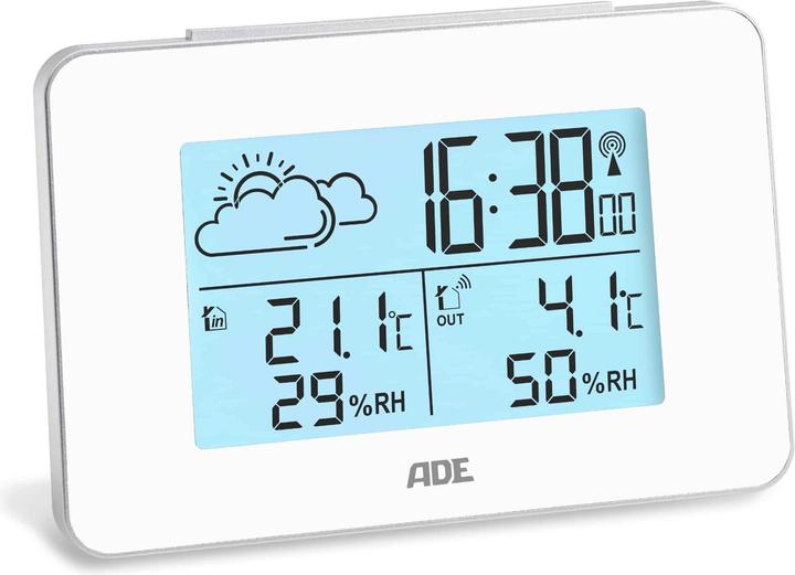 Image du produit ADE Wetterstation mit Funk-Aussensensor Weiss, Funktionen