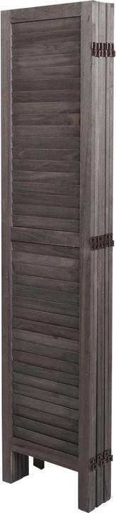 Actual product image Mendler Screen HWC-G30, partition wall privacy screen room divider, shabby look 170x240cm - grey-brown