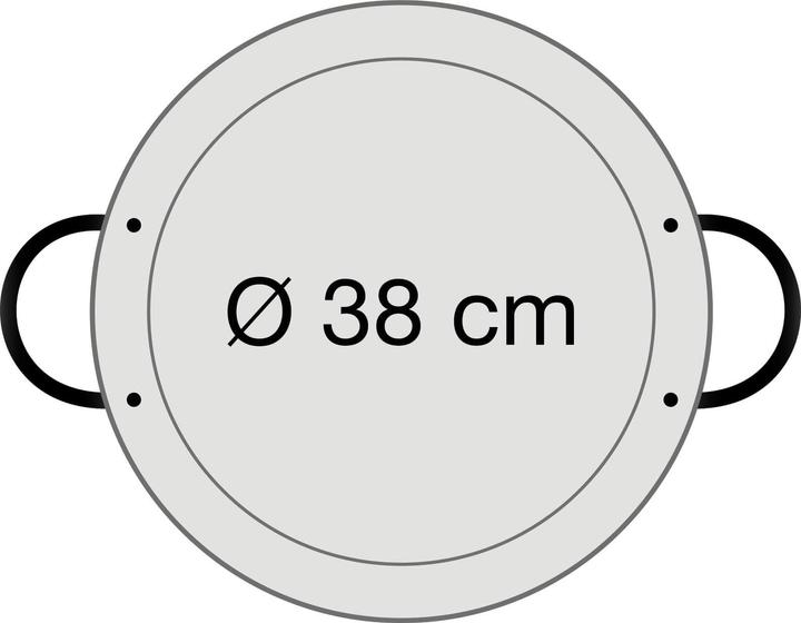 Actual product image All'Grill Paella pan polished steel Ø 38 cm (Paella pan, Steel, 38 x 4.70 cm)
