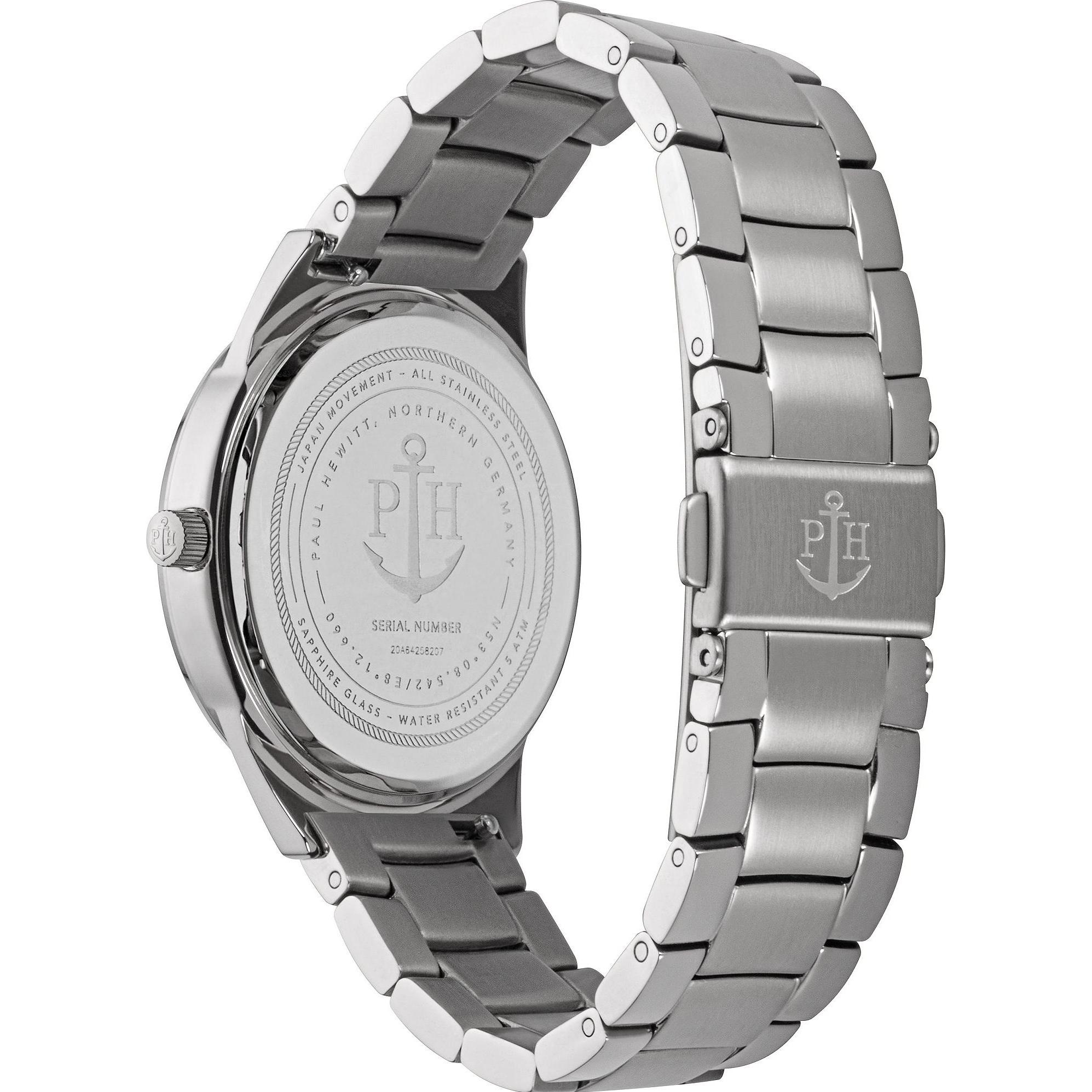 Thumbnail - Paul Hewitt, Armbanduhr, Praia White Sand Silver Metal, Silber, (Analoguhr, 33 mm)