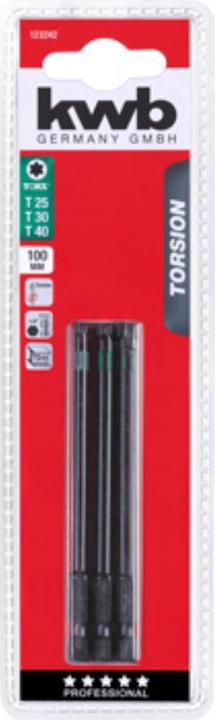 Actual product image kwb 3 Torsion Bits 100mm T Set 2 (L=100mm)