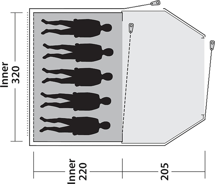 Productafbeelding Outwell Earth 5 Plus (Tunnel tent, 10.20 kg, 5 personen)