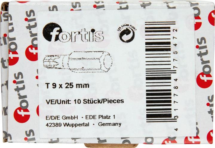 Actual product image Magni Broca 1/4" A10pcs.Fortis 9x25mm DIN3126 C6,3 T (1/4" DIN3126 C6,3 T20x25mm)