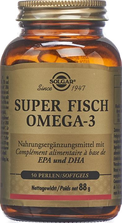 Produktbild Solgar Super Fisch Omega-3 Perlen (50 Stück, Kapseln, 255 g)