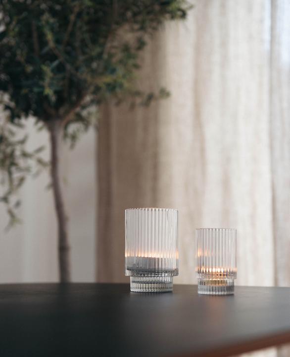 Image du produit Esmée Bougie chauffe-plat en verre avec rainures