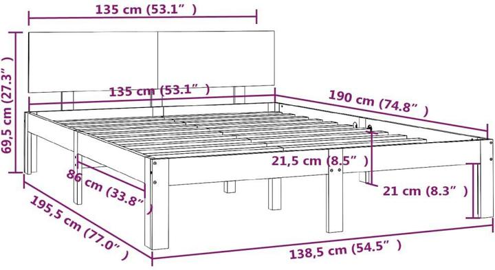 Image du produit vidaXL Primula (135 x 190 cm)