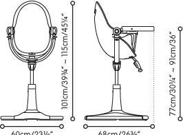 Produktbild Bloom Fresco Chrome Mercury (ohne Bezug) (Hochstuhl)