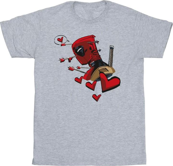 Actual product image Girls Deadpool Love Arrow Cotton T-Shirt (116)
