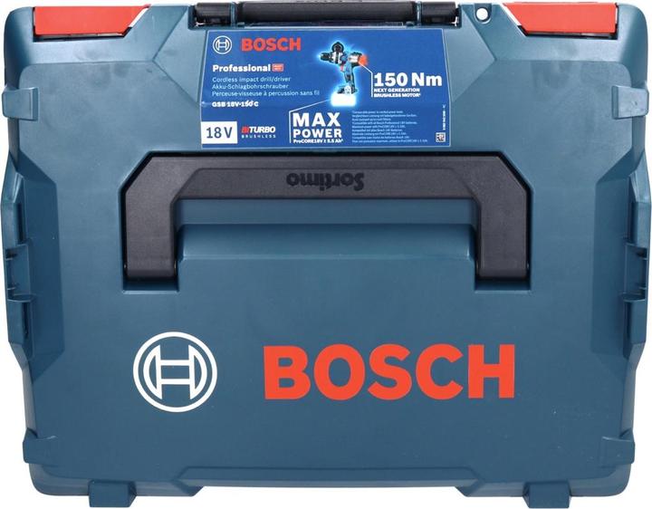Actual product image Bosch Professional Bosch GSB 18V-150 C Professional Battery Impact Drill 18 V 150 Nm Biturbo Brushless + 2x Battery 5 (Rechargeable battery operated)