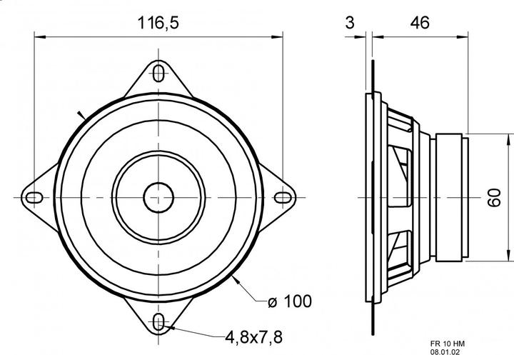 Actual product image Visaton Full range loudspeaker FR 10 HM