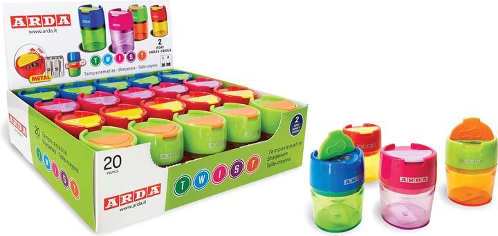 Arda Double sharpener Twist 3498 (assorted) 20 piece