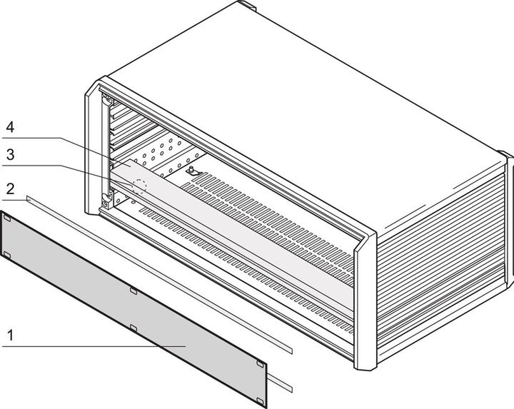 Image du produit Schroff Faces avant non blindées - Panneau frontal partiel 1U 84TE