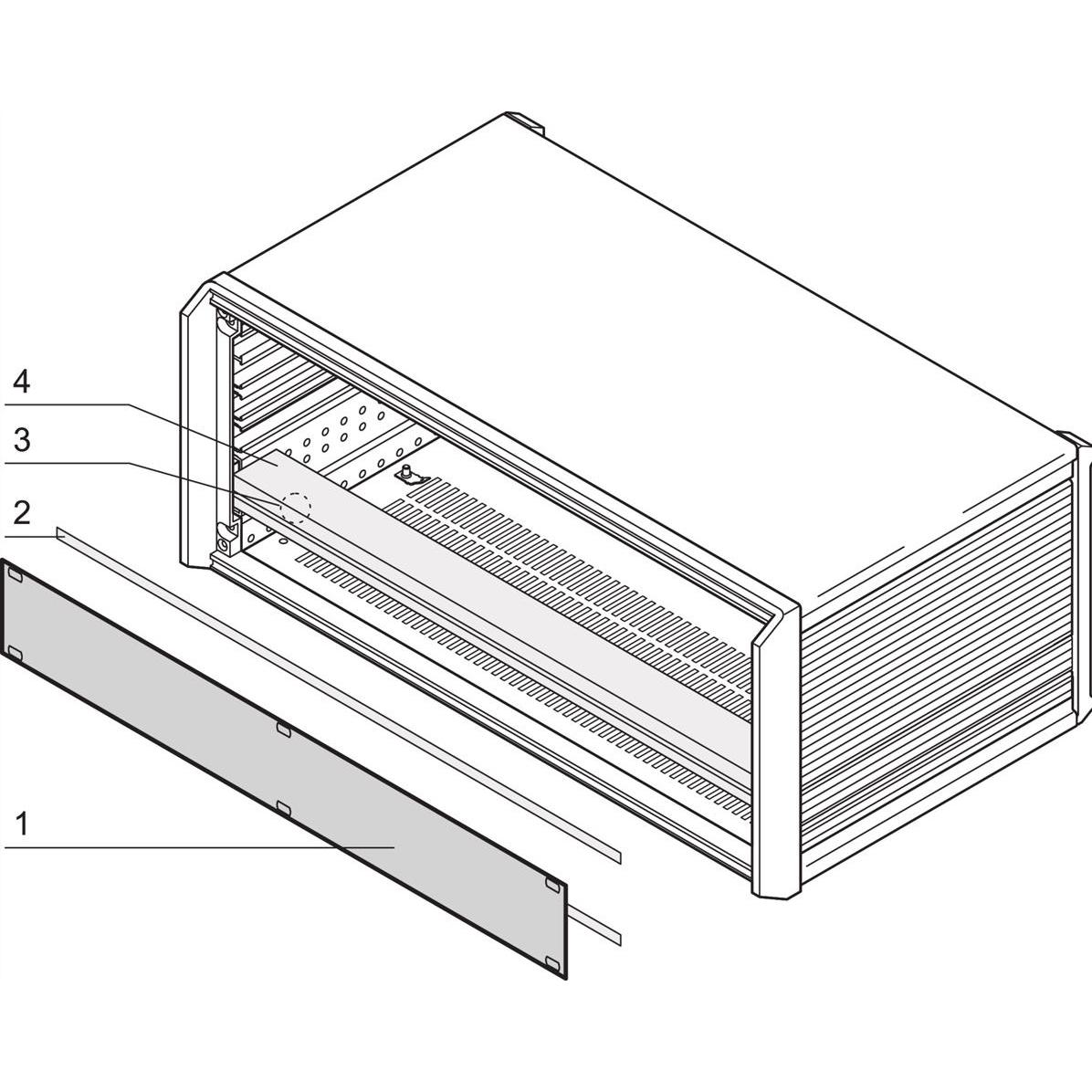 Thumbnail - Schroff Frontplatten ungeschirmt - TEILFRONTPLATTE 1HE 84TE, Serverschrank Zubehör
