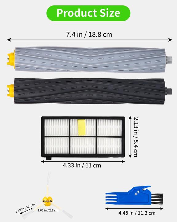 Produktbild Jissta 16-teiliges Ersatzteilset für iRobot Roomba Staubsauger