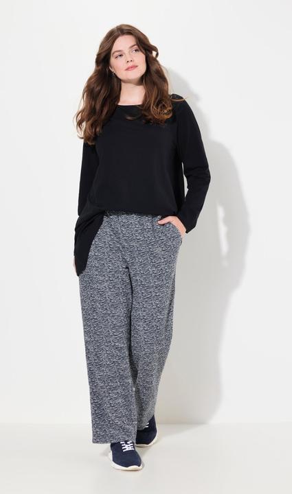 Produktbild Ulla Popken Bouclé-Hose Rose, weites Bein, Komfortbund (58, 60)