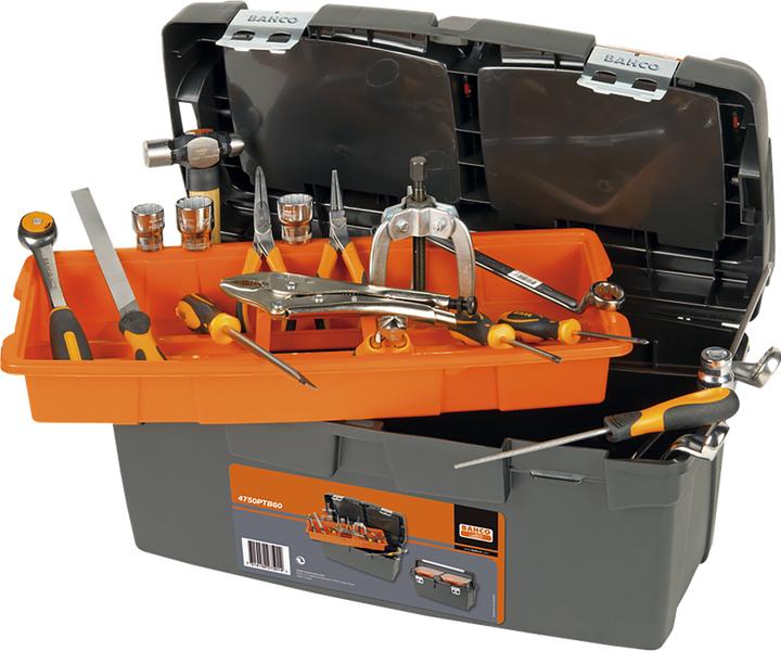 Actual product image Bahco Heavy-duty 600 mm plastic toolbox, 37 litres