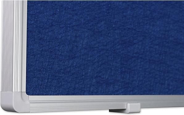 Produktbild eurokraft basic Pinnboard, Stoffbezug, blau, BxH 900x600 mm (Pinnwand, 90 x 60 cm)