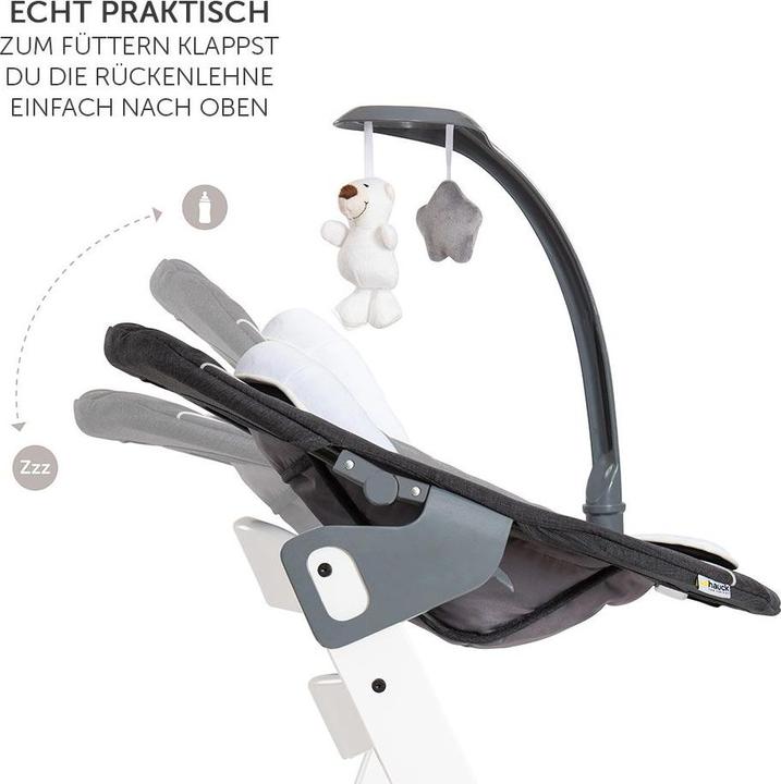 Actual product image Hauck Highchairs Alpha Charcoal Selectline Newborn Set Deluxe - 4 pcs. (Highchair)