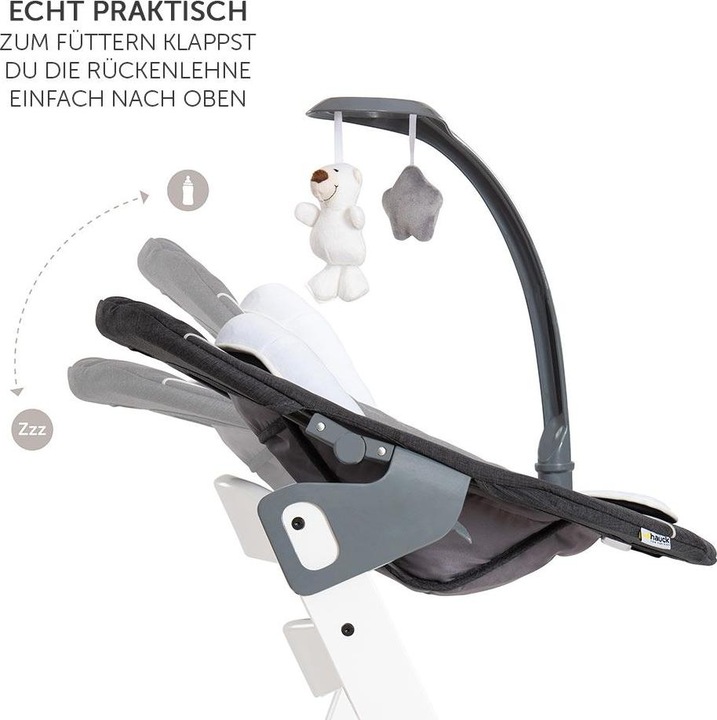 Produktbild Hauck Hochstühle Alpha Charcoal Selectline Newborn Set Deluxe - 4-tlg. (Hochstuhl)