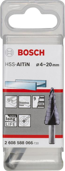 Productafbeelding Bosch Professional Zubehör HSS stapboor 4 - 20 mm TiA (8 mm)