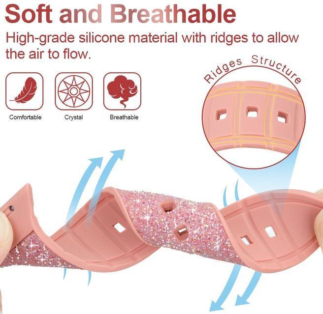 Produktbild Kingxbar Glitter Watch Band Series (38 mm, 40 mm, Silikon)