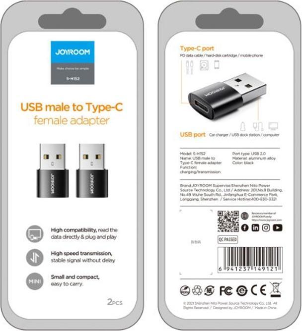 Image du produit Joyroom Adaptateur (USB Type C, USB 2.0)