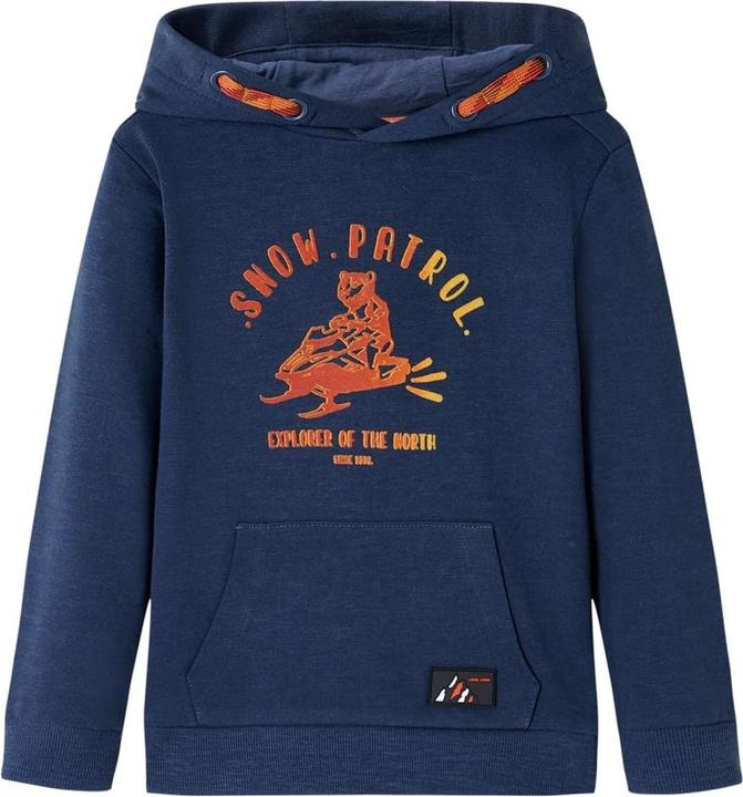 Blu navy melange e arancione