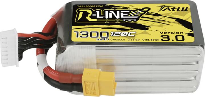 Productafbeelding Gens Ace Lipo Pack Tattu FPV 1300mAh 22.2V 120C 6S1P(XT60) (22.20 V, 1300 mAh)