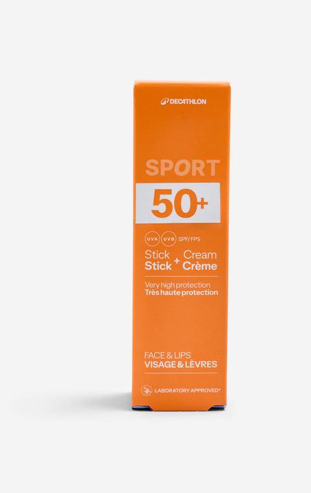 Decathlon Sonnencreme Lippenpflegestift Duo LSF 50+ (Suntan cream, SPF 50+, 20 ml)