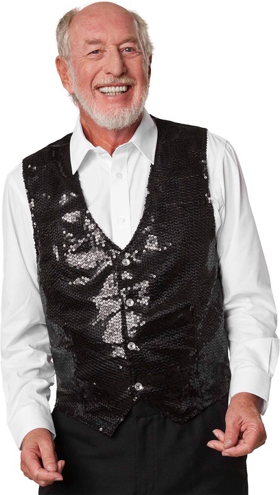 Actual product image tectake Men’s Sequin Waistcoat (XXL)