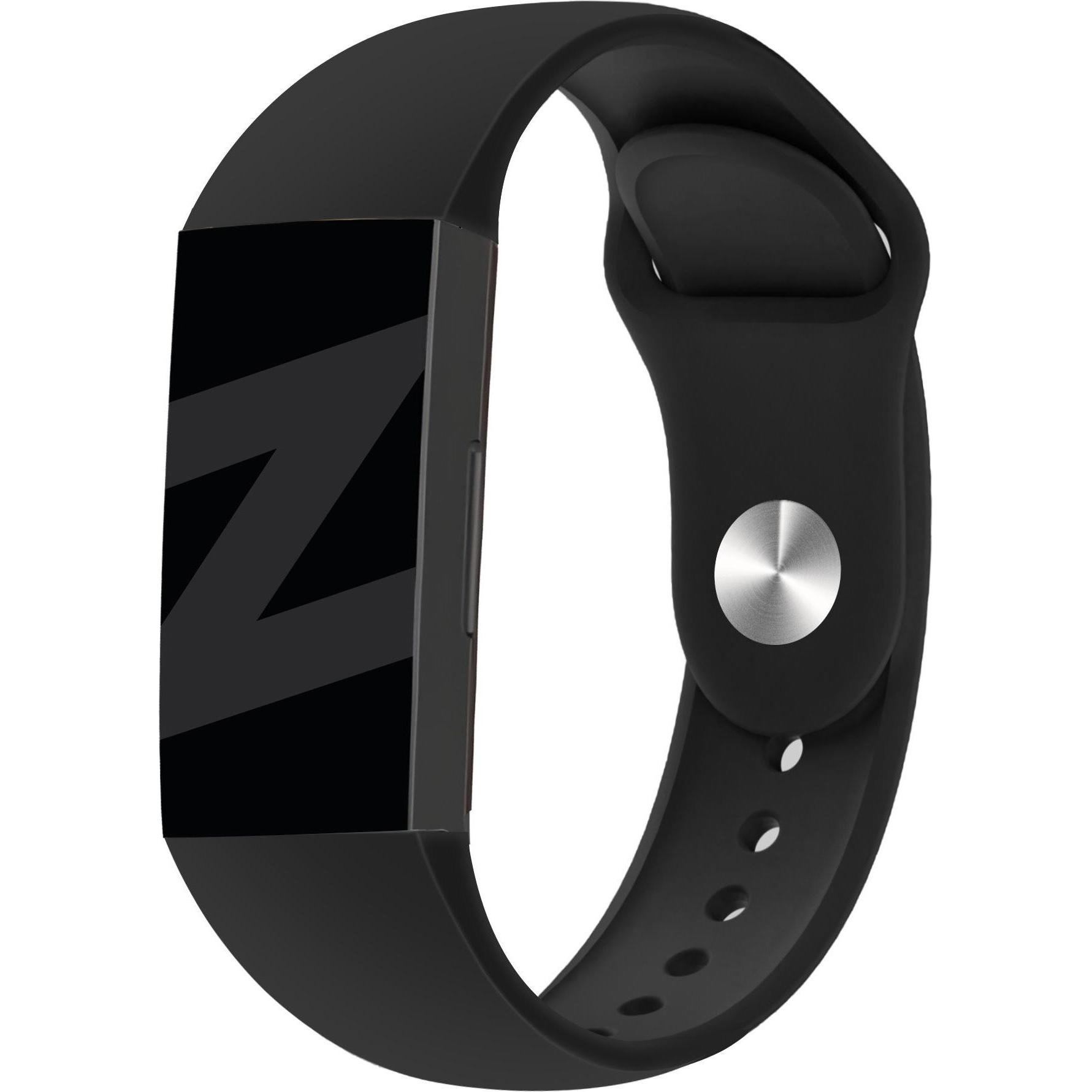 Bandz sport band (Silikon, Charge 3), Uhrenarmband, Schwarz