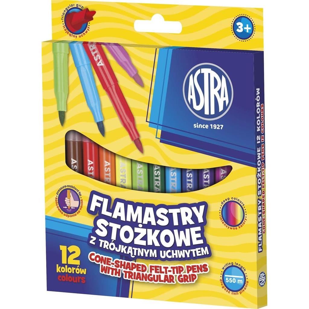 Astra, Evidenziatori, konische Marker 12 Farben (12x)