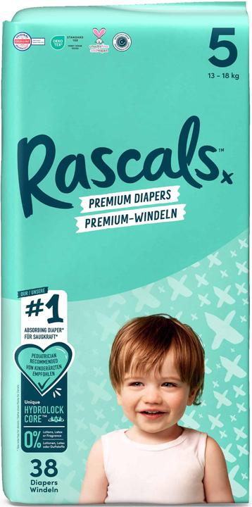 Image du produit Rascals Premium (Taille 5, Pack, 38 pcs)