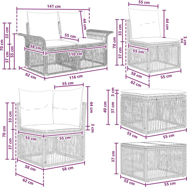 Produktbild vidaXL Outdoor-Sitzplätze