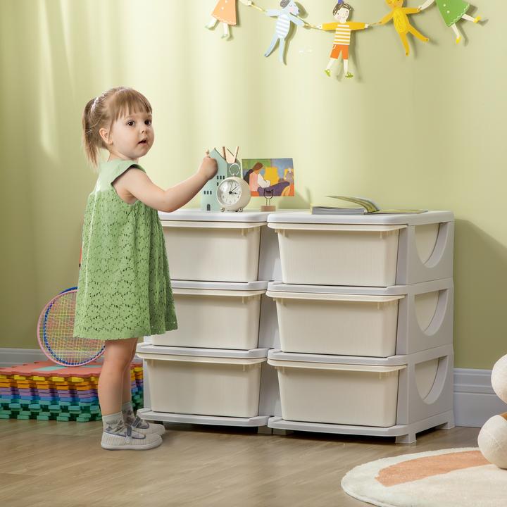 Actual product image Homcom Children's drawer unit with rounded edges
