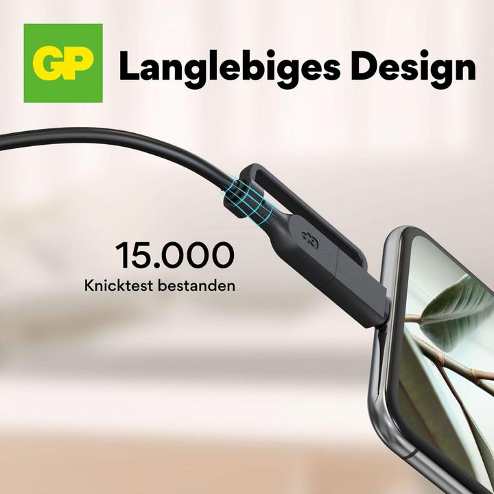 Image du produit GP Batteries GP 60W Lade- & Sync Kabel USB-A auf USB-C und Lightning (1.50 m, USB 2.0, 60 W)